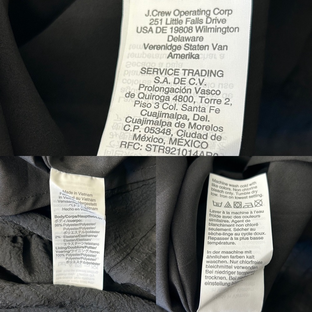 MADEWELL Size 14 NWT Black Puff Sleeve Ruffle Hem Tiered Mini Dress‎ - Picture 9 of 11